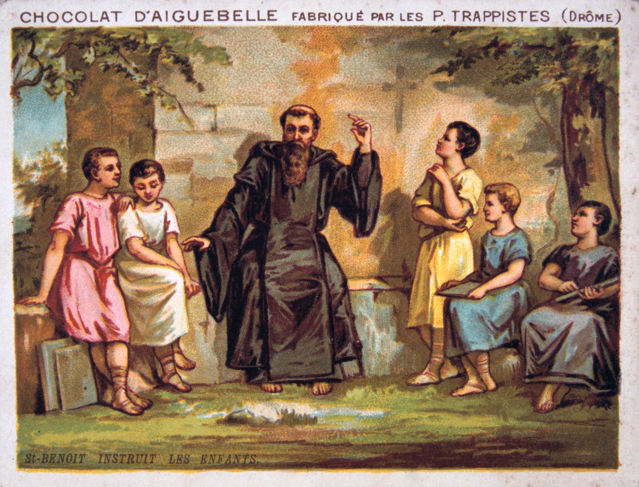 Saint Benoit instruerer barna, 1800-tallet av Unbekannt