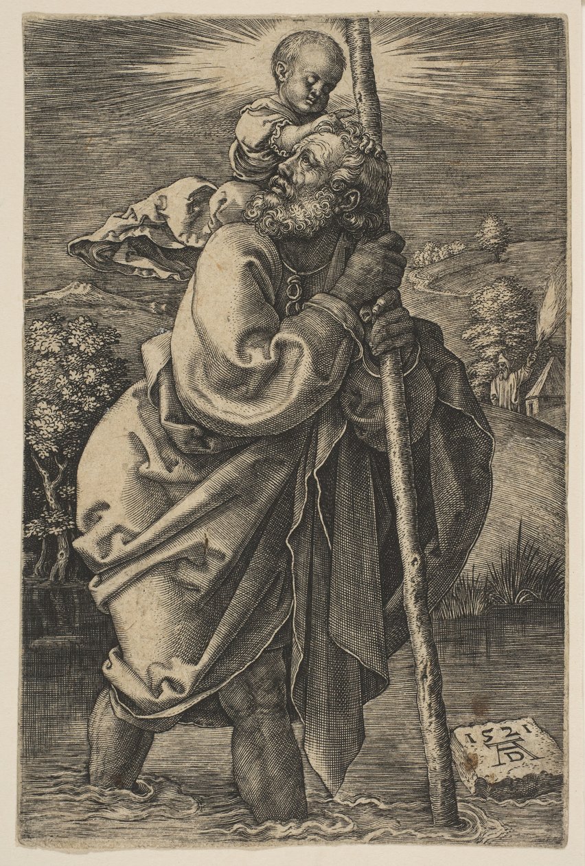 Saint Christopher Facing Venstre copy.n.d. av Unbekannt