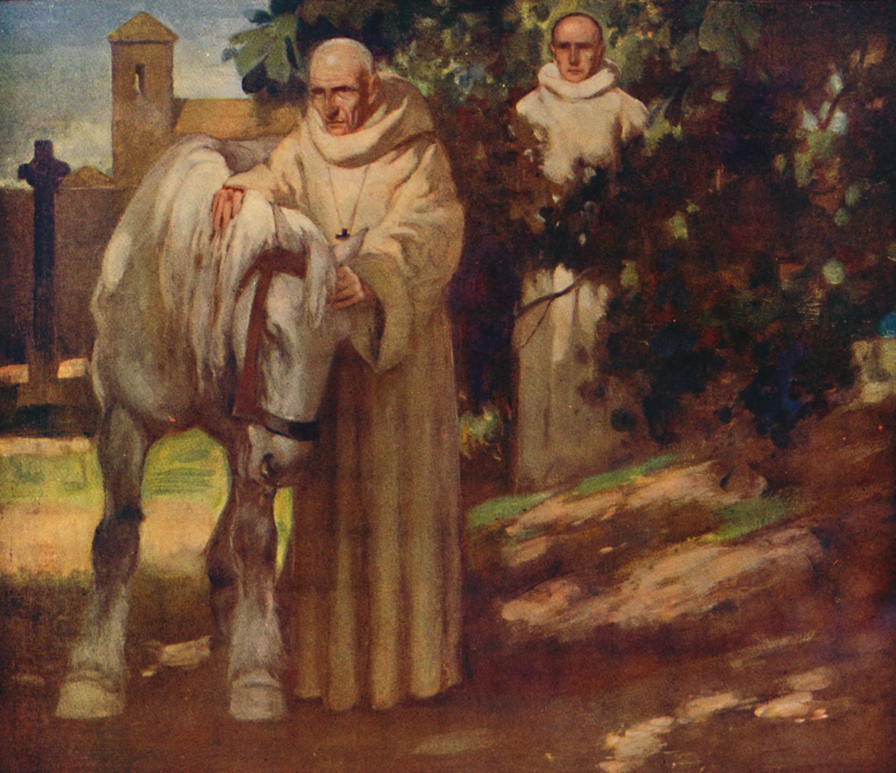 Saint Columba og den hvite hesten, 1912 av Unbekannt