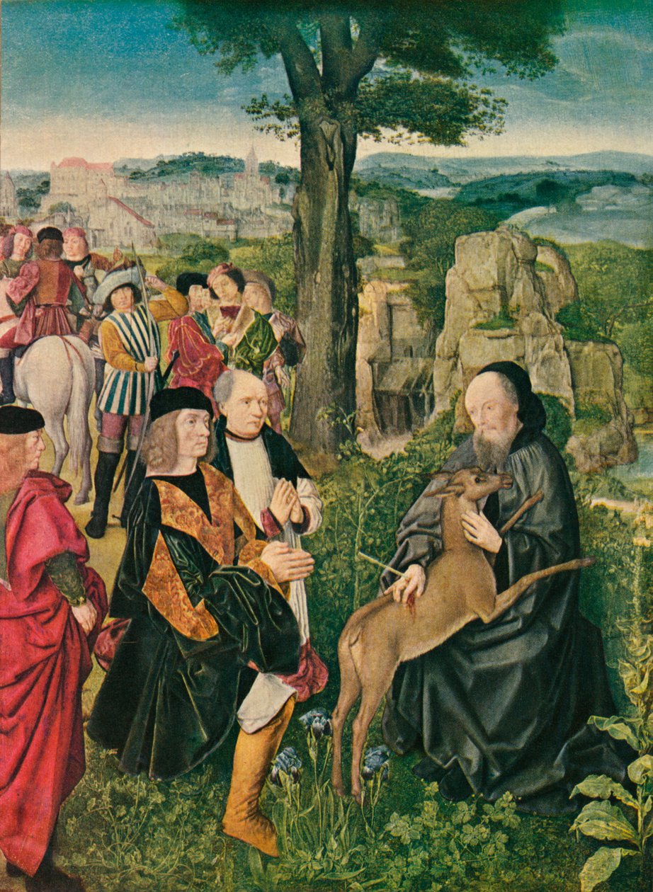 Saint Giles and the Deer, c1500, 1909 av Unbekannt