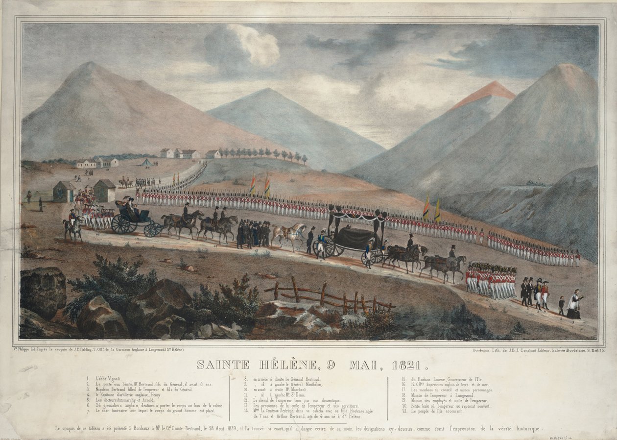 Saint Helena, 9. mai 1821, 1839 av Unbekannt