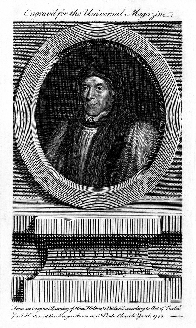 Saint John Fisher , engelsk katolsk biskop, kardinal og martyr, 1748 av Unbekannt