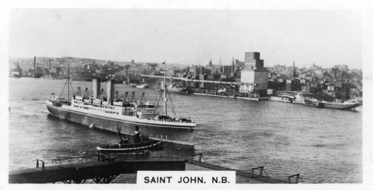 Saint John Harbour, New Brunswick, Canada, ca 1920-tallet av Unbekannt