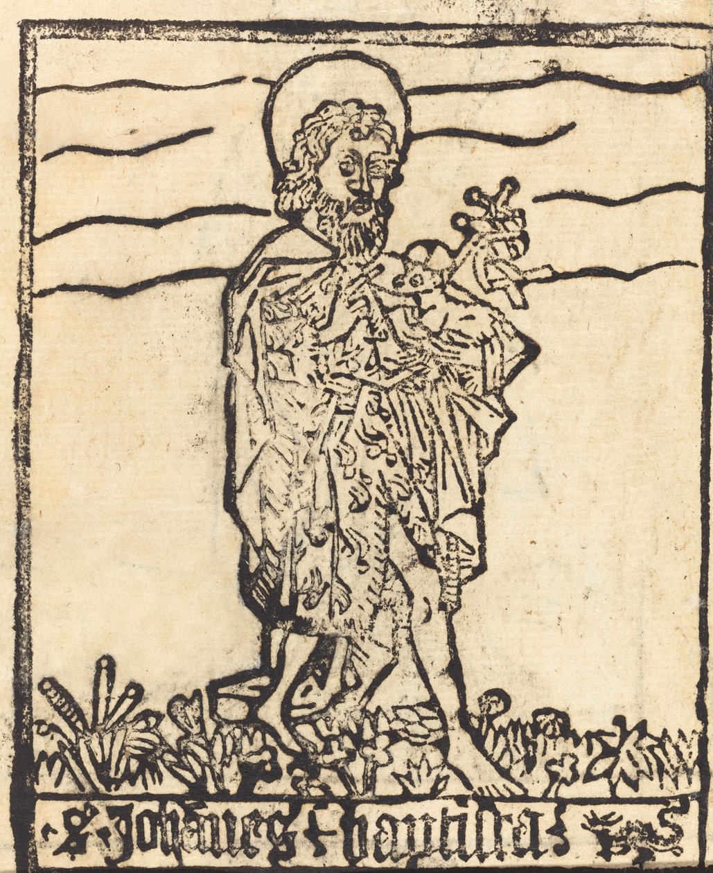 Døperen Johannes [recto], sannsynligvis 14601480. av Unbekannt