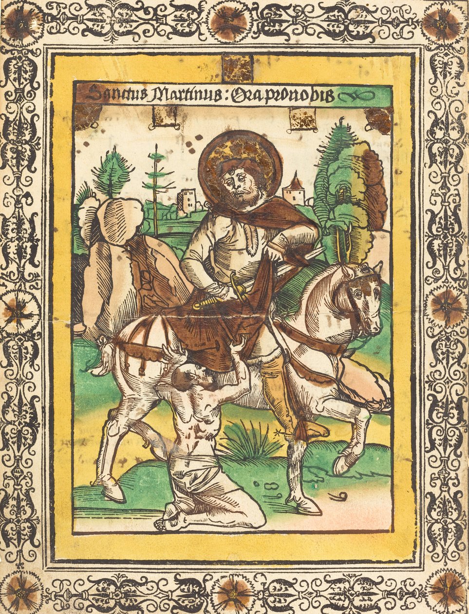 Saint Martin og tiggeren, ca. 1490. av Unbekannt