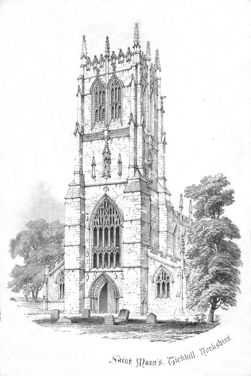 Saint Marys, Tickhill. Yorkshire, ca 1850-tallet av Unbekannt
