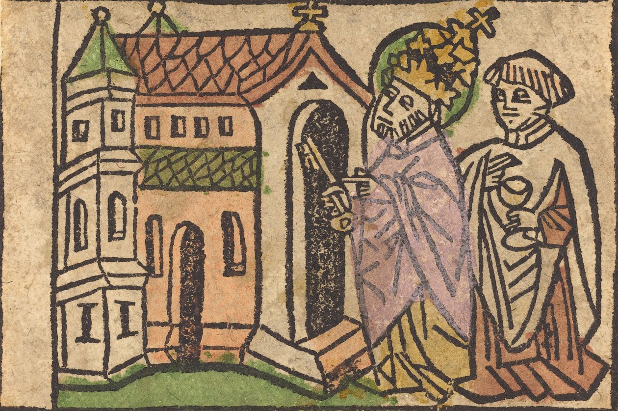 Sankt Peter som grunnlegger av kirken, 14601470. av Unbekannt