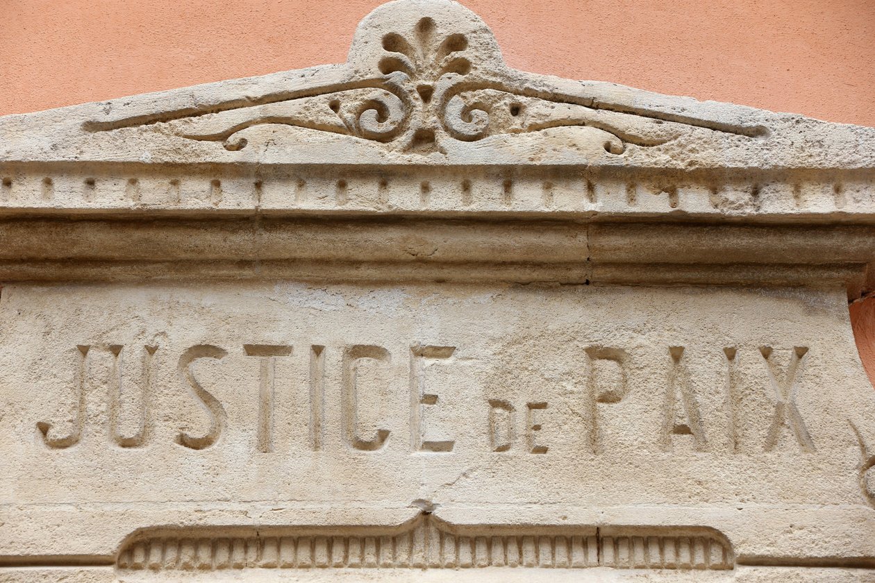 Saint Tropez, rådhuset. Rettferdighet og fred, Saint-Tropez, Frankrike av Unbekannt