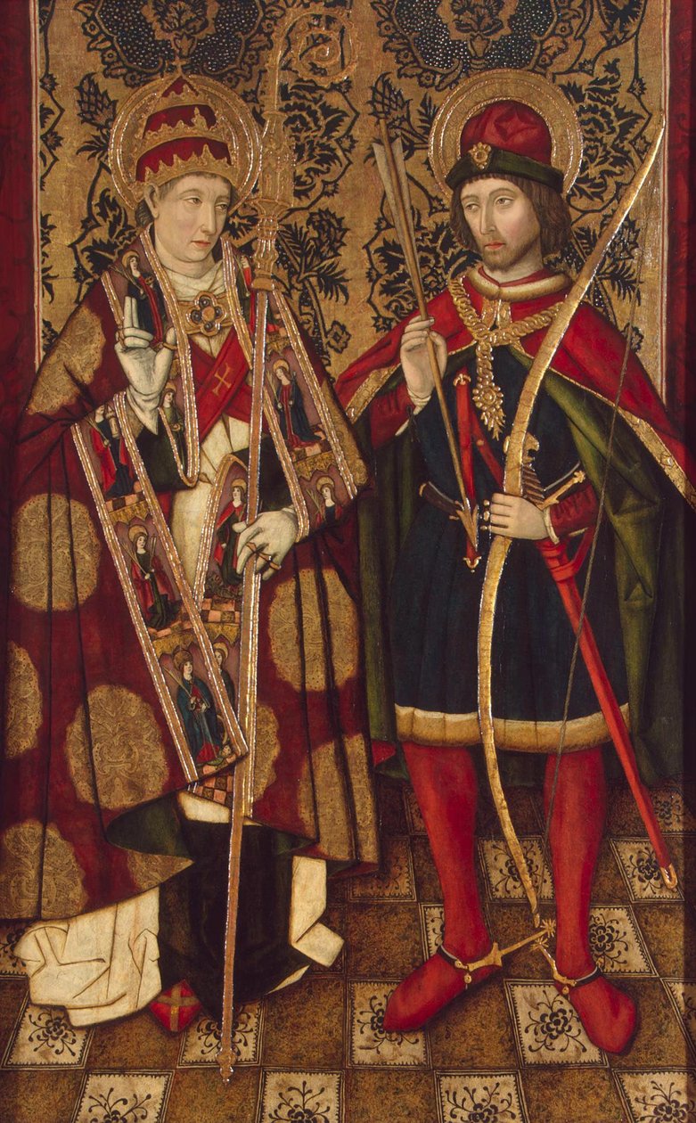 De hellige Fabian og Sebastian, 1475-1499 av Unbekannt