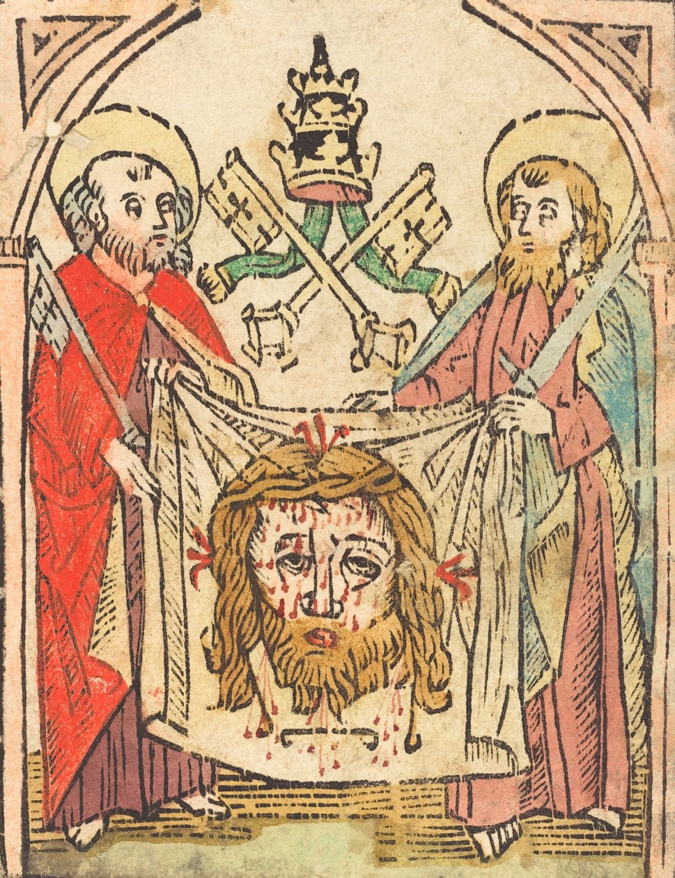 De hellige Peter og Paul med Sudarium, i eller etter 1475. av Unbekannt