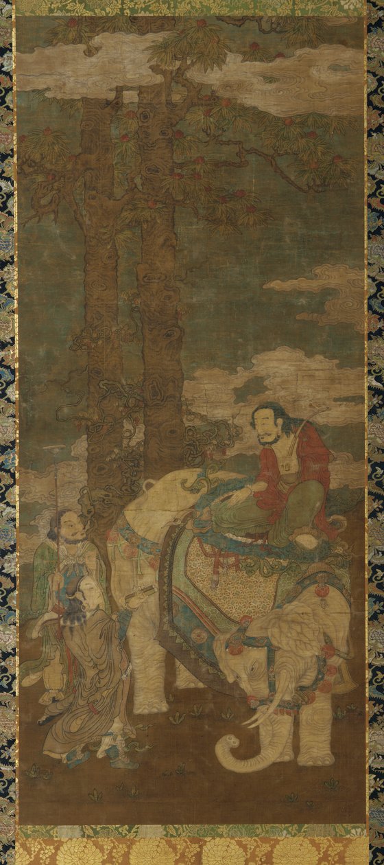 Sakyamuni på en elefant, 1500-1700-tallet. av Unbekannt