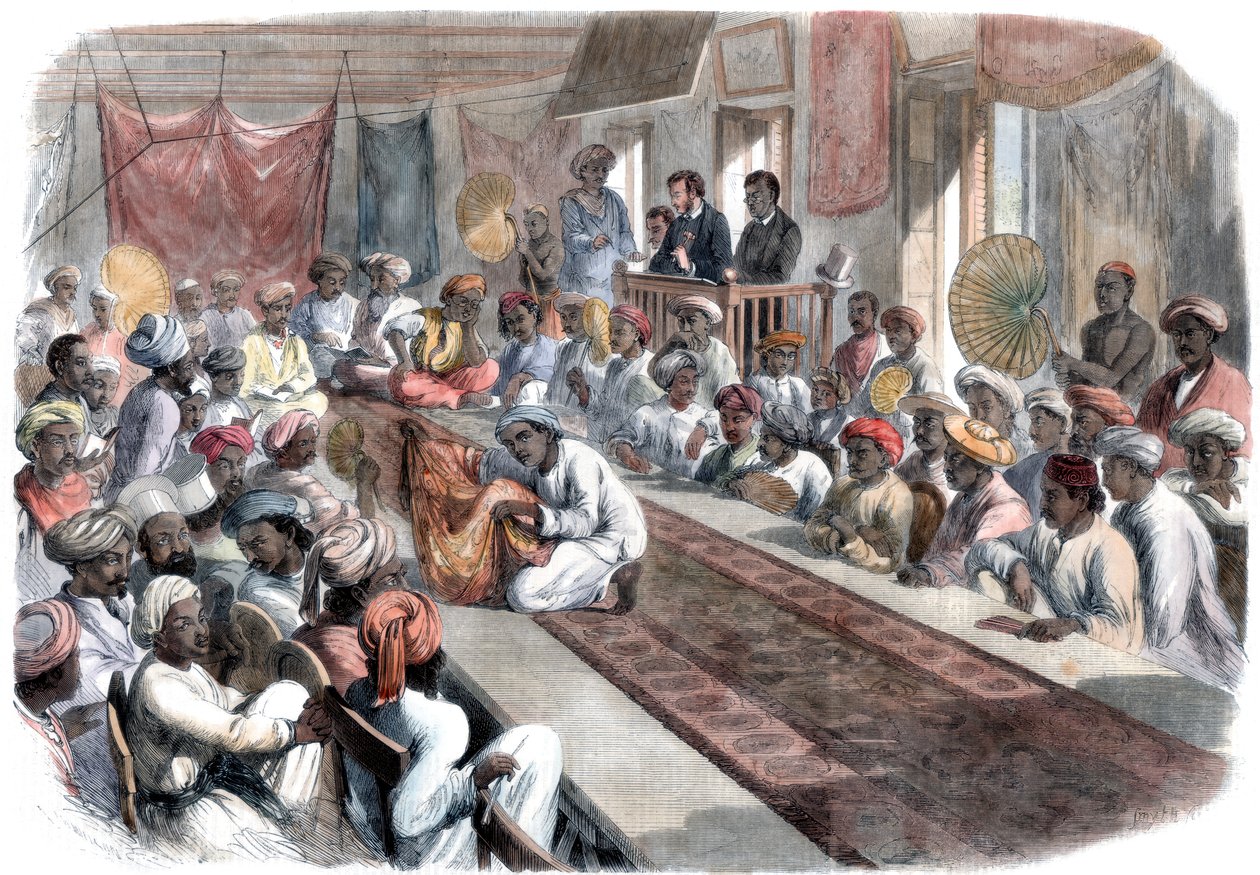 Salg i Calcutta av verdifulle statlige gaver og Lucknow-juveler, 1860 av Unbekannt