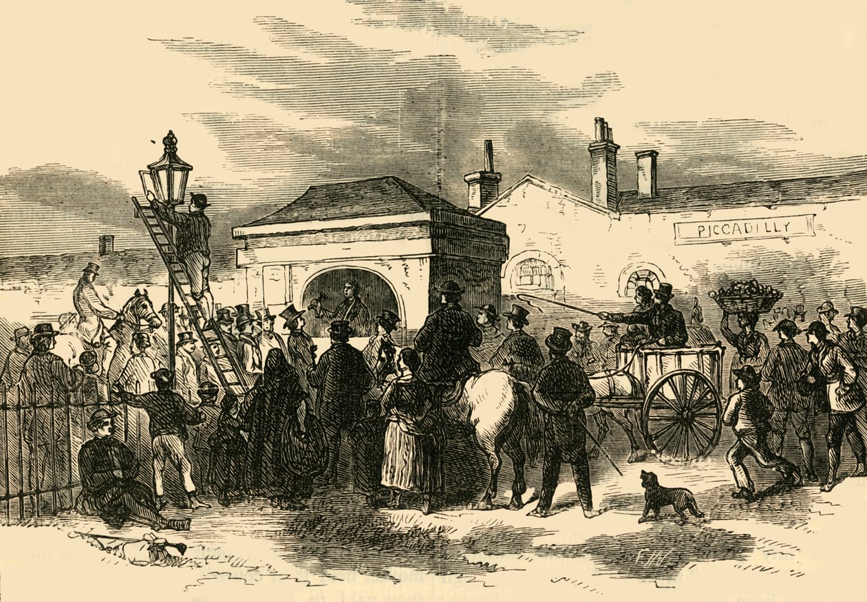 Salg av Hyde Park Turnpike, c1876. av Unbekannt