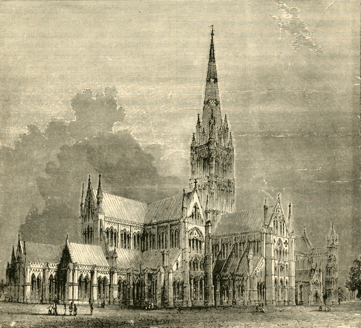 Salisbury katedral, 1890. av Unbekannt