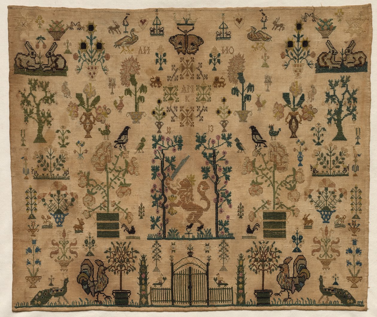 Sampler Fragment, 1813. av Unbekannt