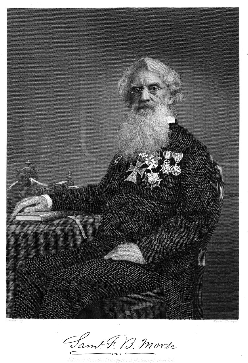 Samuel Finley Breese Morse , amerikansk kunstner og oppfinner, 1872 av Unbekannt