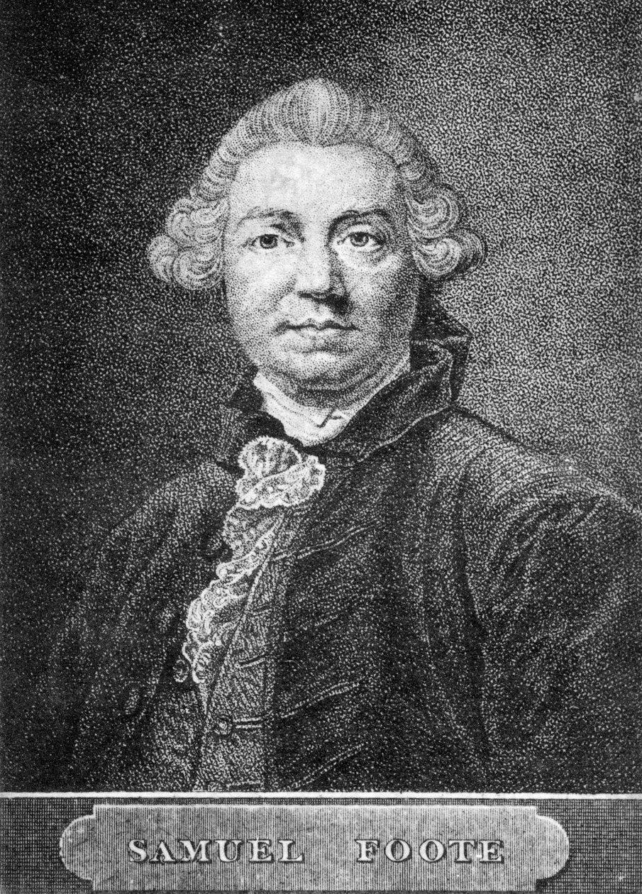 Samuel Foote , engelsk dramatiker, skuespiller og teatersjef fra 1700-tallet, 1886 av Unbekannt