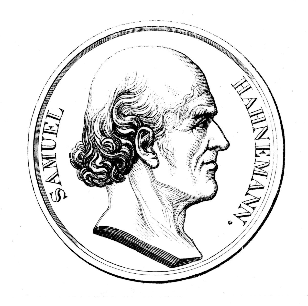 Samuel Hahnemann, tysk lege, 1860 av Unbekannt