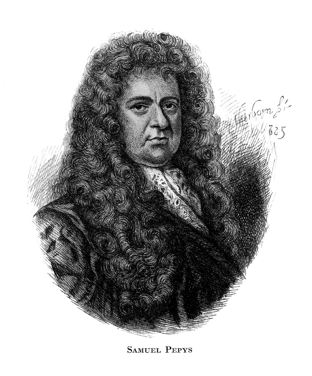 Samuel Pepys, engelsk dagbokskriver, 1800-tallet av Unbekannt