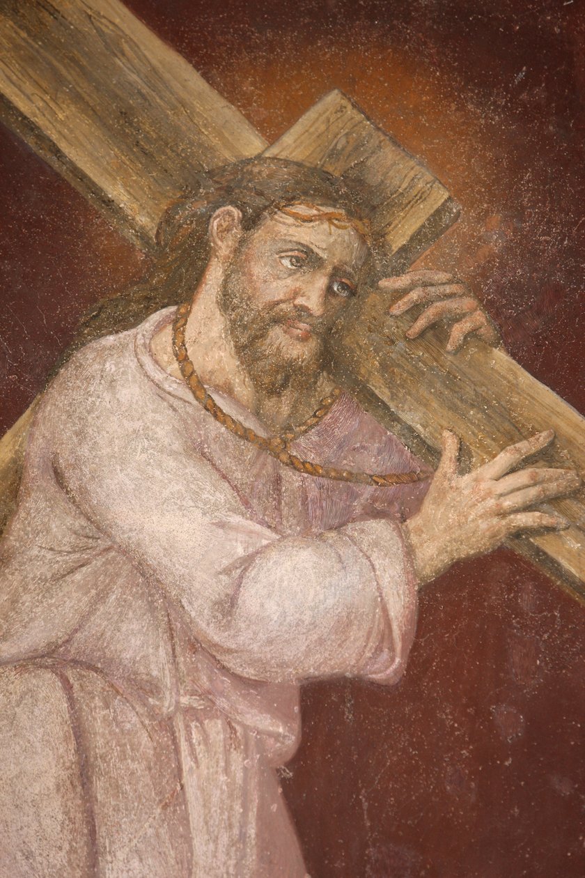 San Jeronimos kirke. Jesus bærer sitt kors Madrid Spania av Unbekannt
