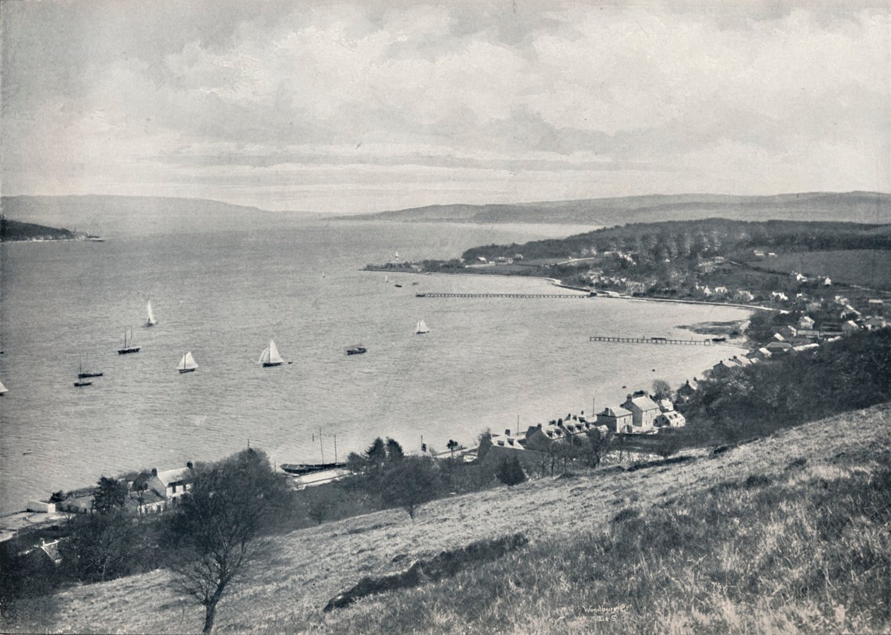 Sandbank - Fra øst, viser Sandbank og Kilmun, 1895 av Unbekannt