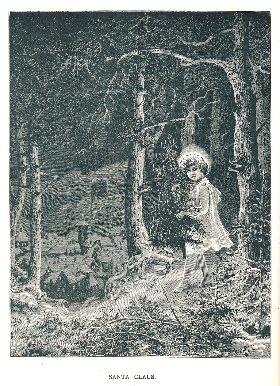Julenissen.Illustrasjon fra The Strand Magazine januar-juni 1891 av Unbekannt