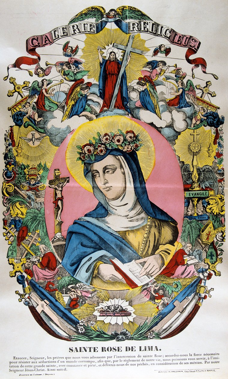 Santa Rosa av Lima, 1800-tallet av Unbekannt