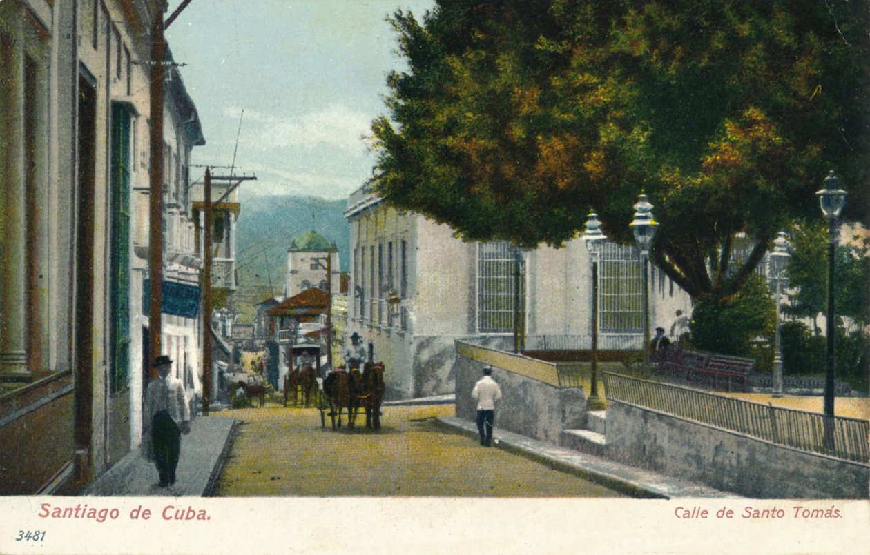 Santiago de Cuba - Santo Tomas Street, c1910 av Unbekannt