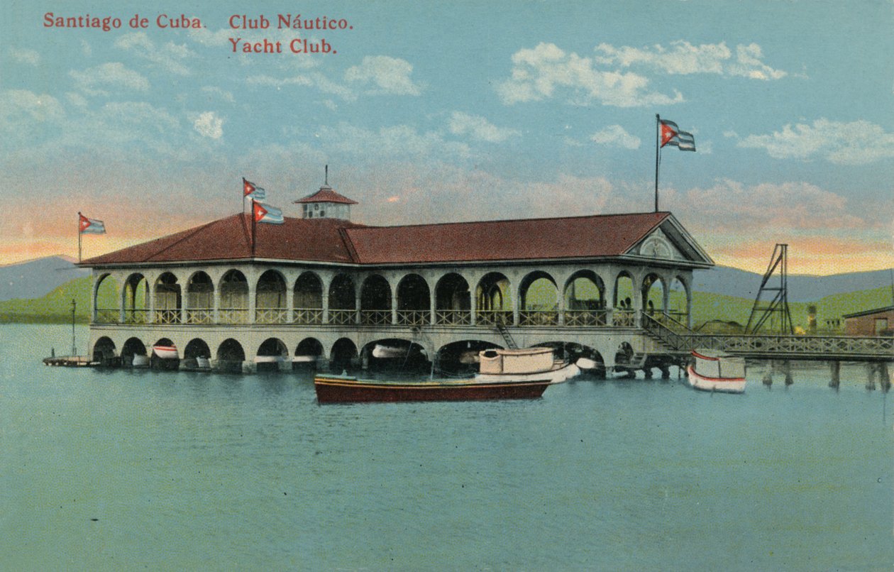 Santiago de Cuba. Nautisk klubb. yachtklubb c1910 av Unbekannt
