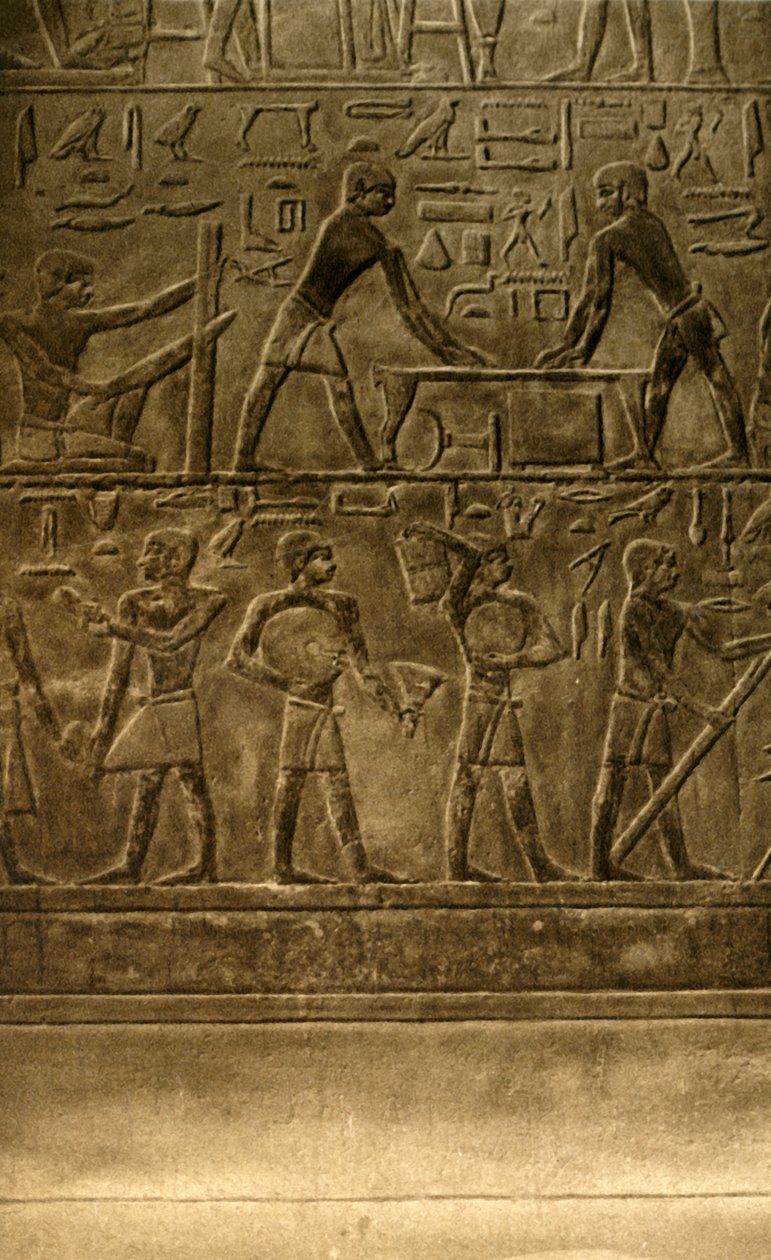 Saqqara - Tomb of Ti veggmalerier, c1918-c1939. av Unbekannt