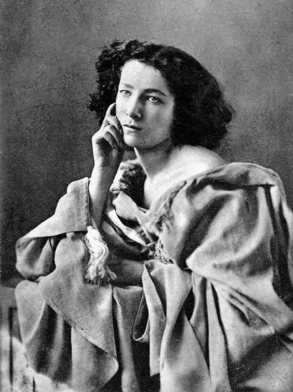Sarah Bernhardt , fransk skuespillerinne, 1869 av Unbekannt