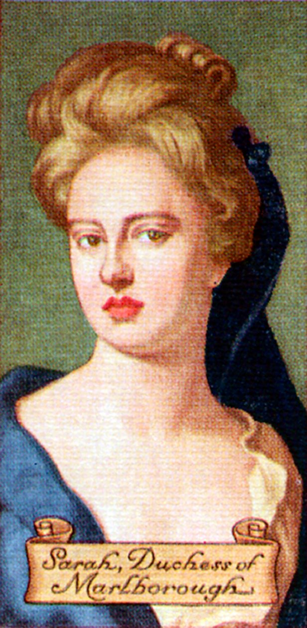 Sarah, hertuginne av Marlborough, hentet fra en serie sigarettkort, 1935 av Unbekannt