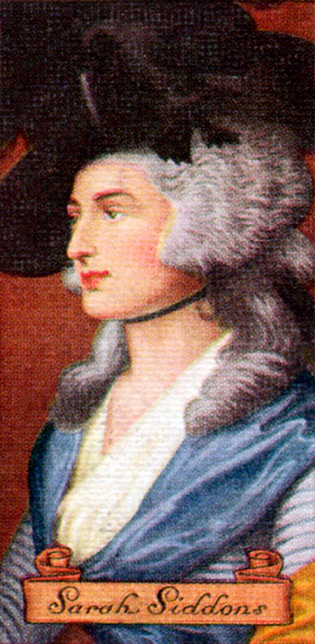 Sarah Siddons, hentet fra en serie sigarettkort, 1935 av Unbekannt