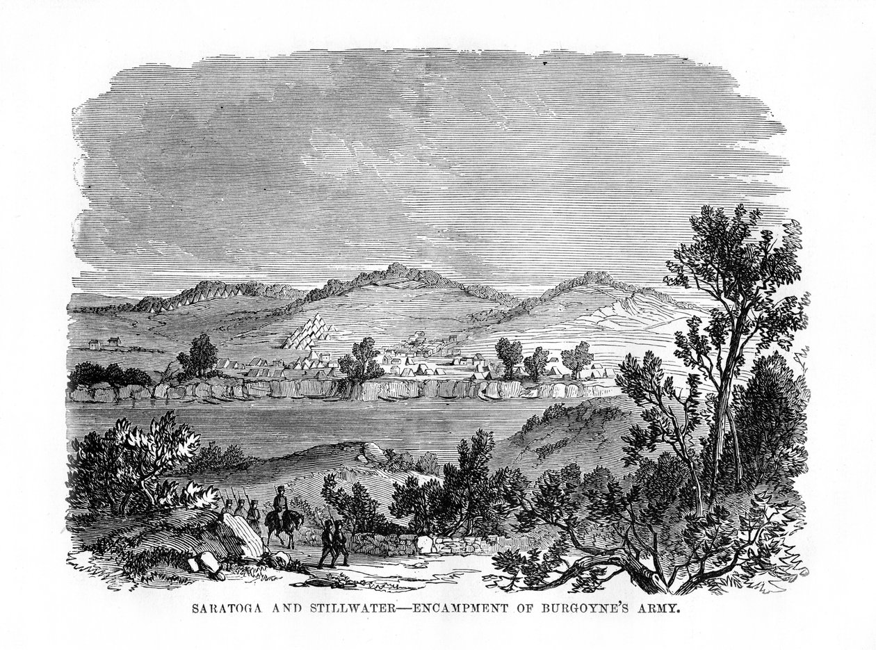 Saratoga og Stillwater, encampments of Burgoynes Army, 1777, 1872 av Unbekannt