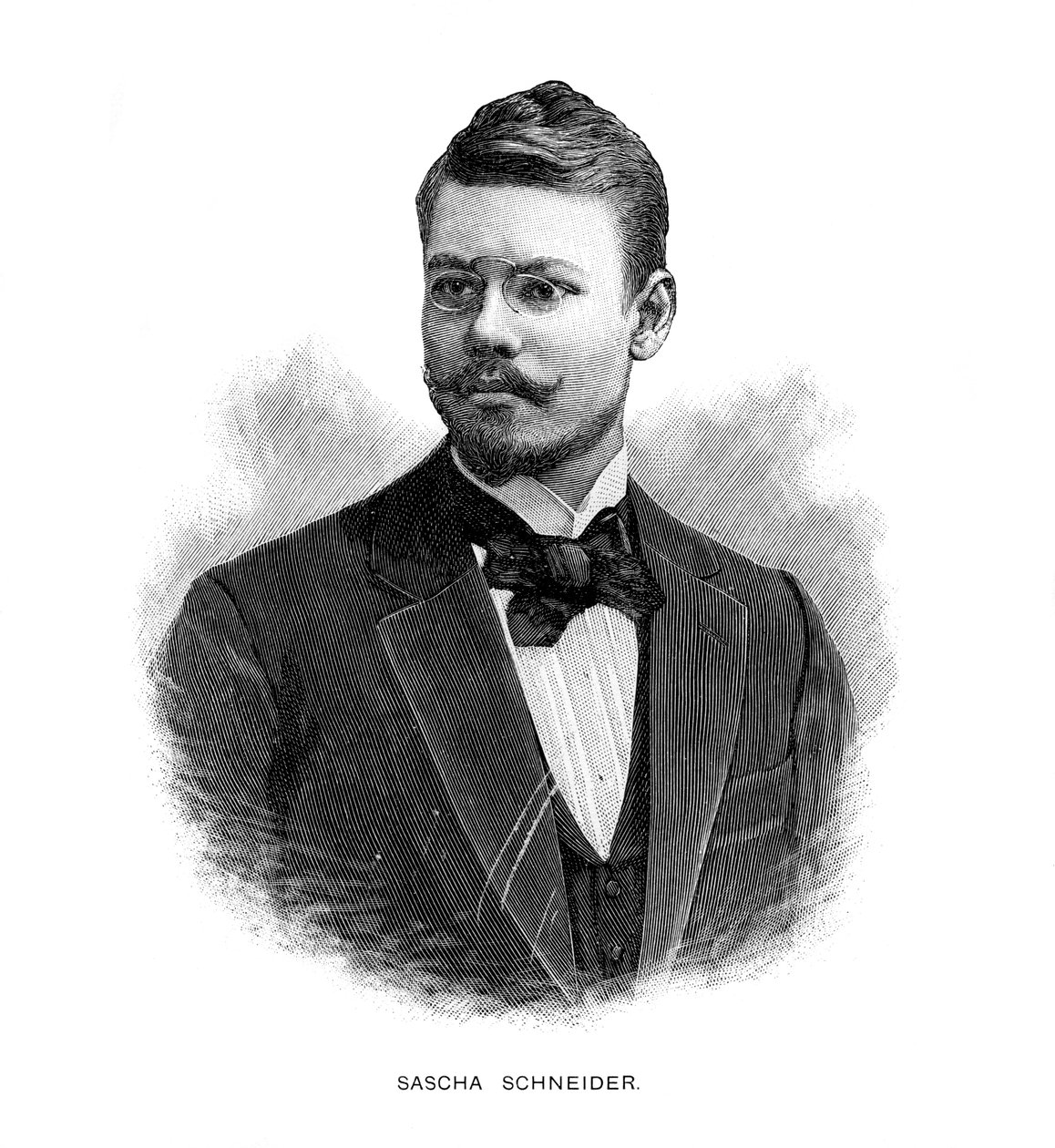 Sascha Schneider , tysk maler og trykkeri, 1899 av Unbekannt