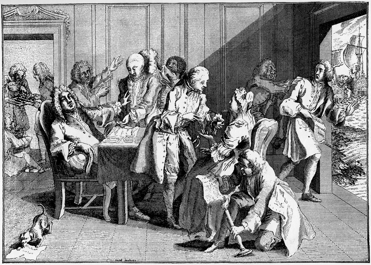 Satire på Walpole, 1738, 1910 av Unbekannt