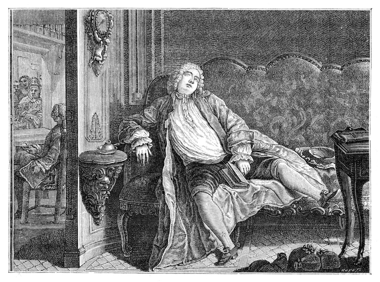 Satirisk komposisjon av Dumesnil, 1885 av Unbekannt