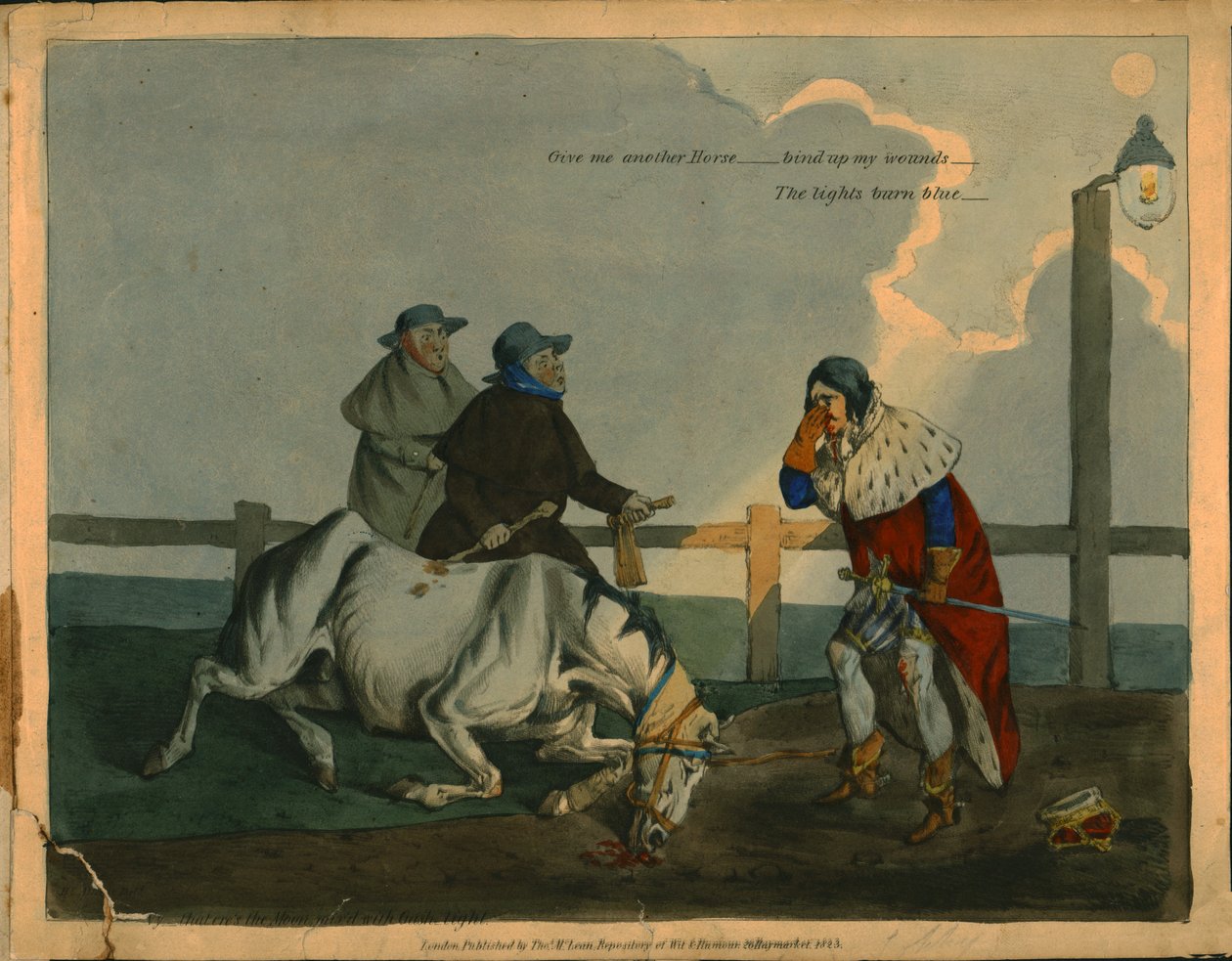 Satirisk tegneserie av kong Richard III, c1823. av Unbekannt