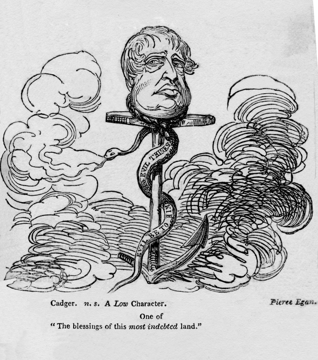 Satirisk tegneserie av Prince Regent, c1820. av Unbekannt