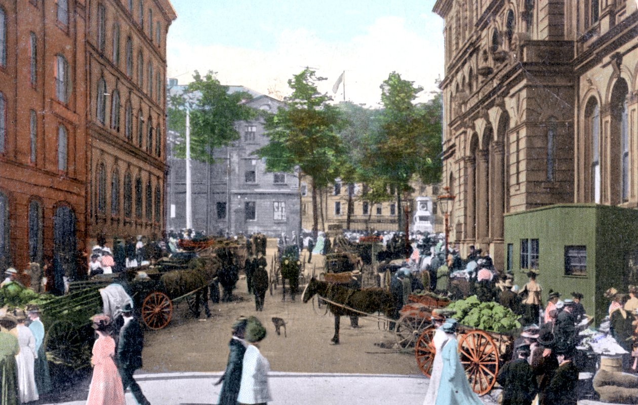 Lørdag morgen marked, Halifax, Nova Scotia, Canada, ca 1900-tallet av Unbekannt