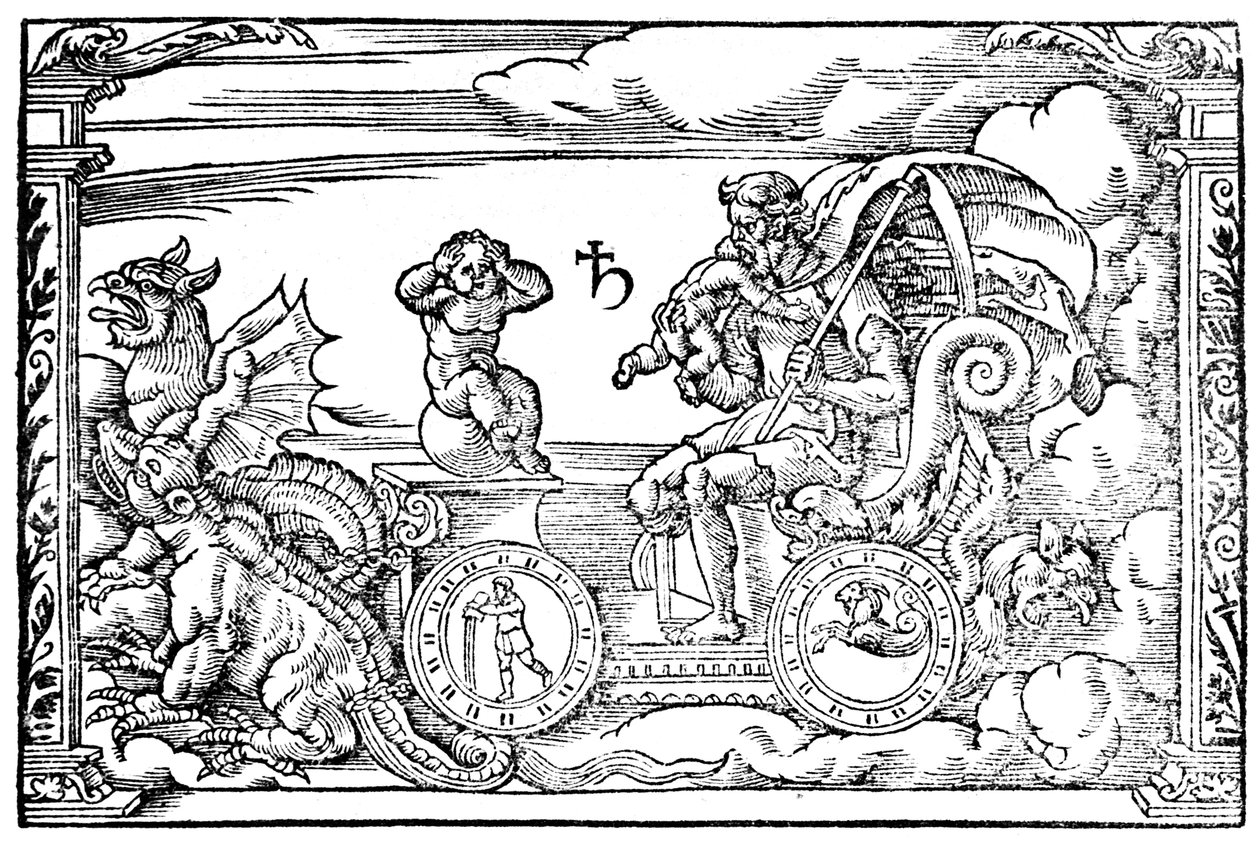 Saturn, romersk gud for tiden, 1569 av Unbekannt