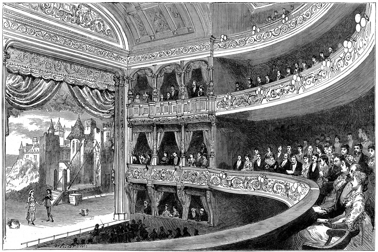 Savoy Theatre, London, 1881 av Unbekannt
