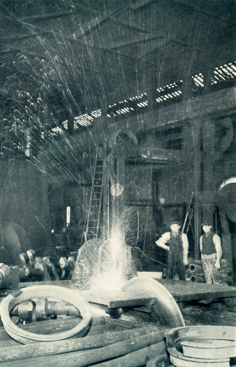 Saging av kaldt stål, 1922. av Unbekannt