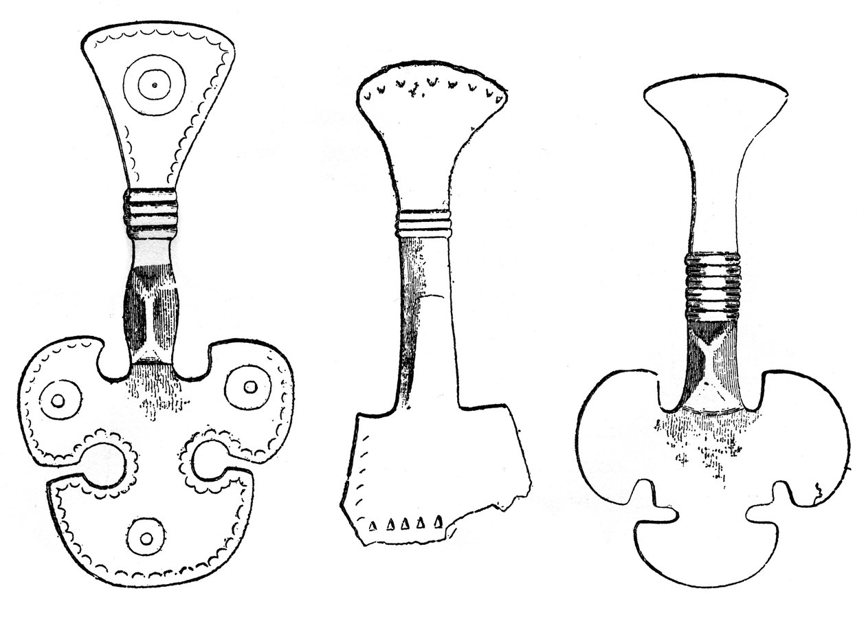 Saksiske fibulae, 1910 av Unbekannt