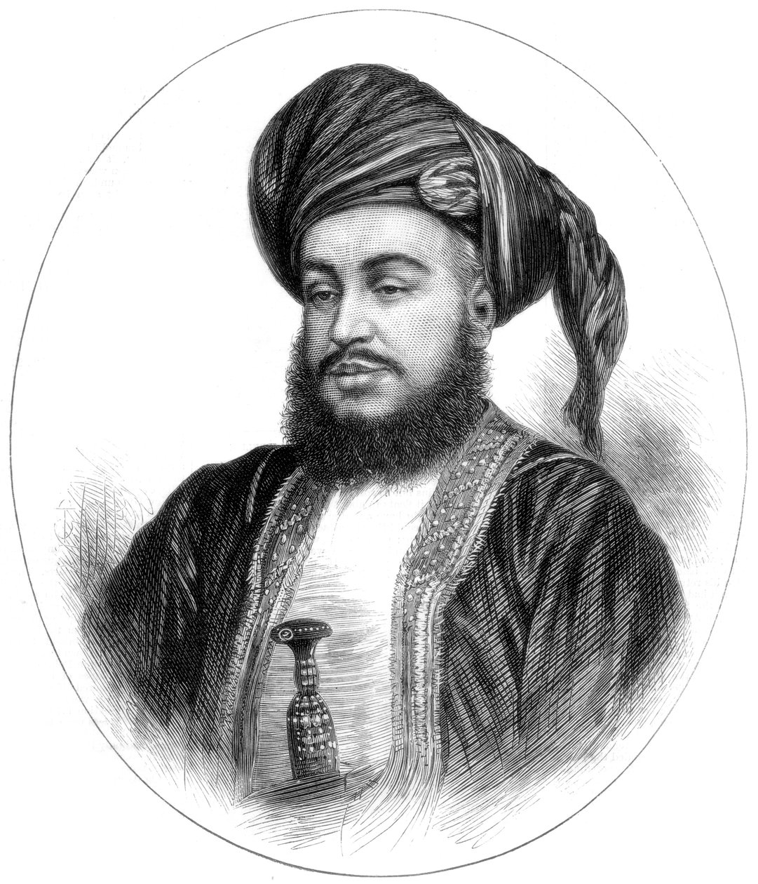 Sayyid Barghash Bin Said, Sultan av Zanzibar, 1875 av Unbekannt
