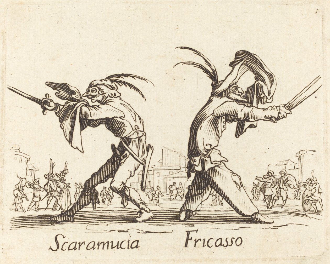 Scaramucia og Fricasso. av Unbekannt