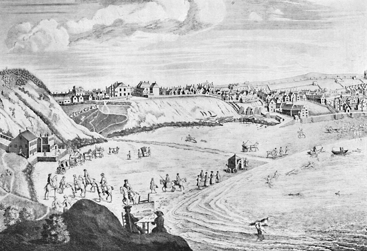 Scarborough Sands i 1735, c1735, 1904 av Unbekannt