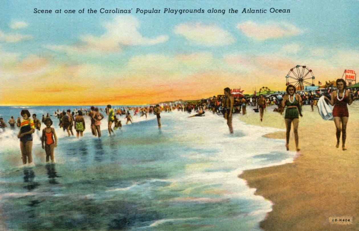 Scene på en av Carolinas populære lekeplasser langs Atlanterhavet, 1942. av Unbekannt