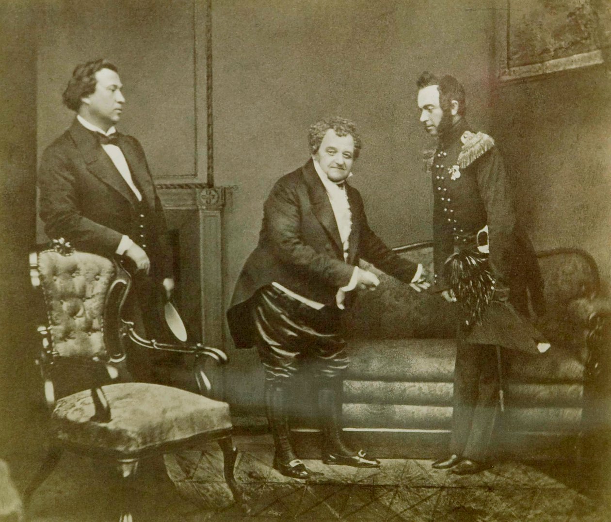 Scene fra Aleksandr Griboyedovs skuespill Ve fra Wit, Maly Theatre, Moskva, Russland, 1850 av Unbekannt