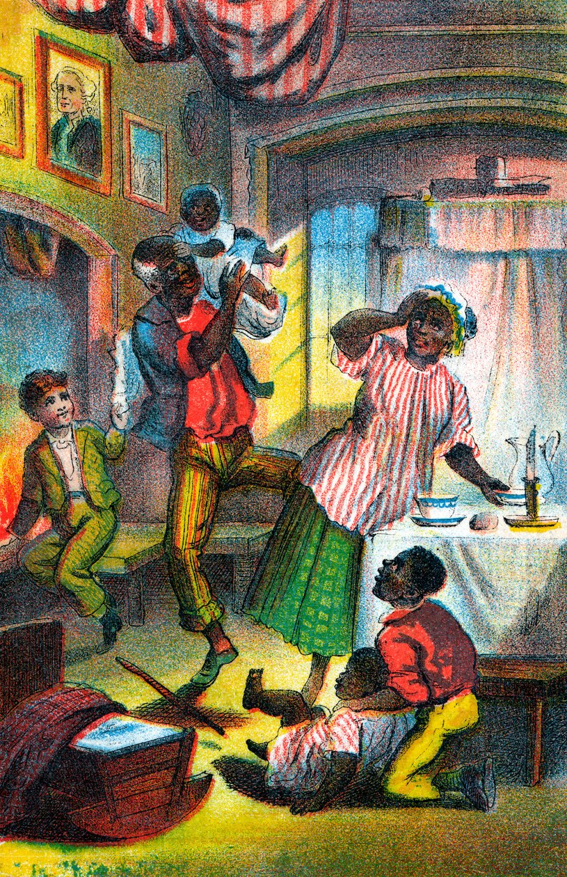 Scene fra Harriet Beecher Stowes Uncle Toms Cabin, c1870 av Unbekannt